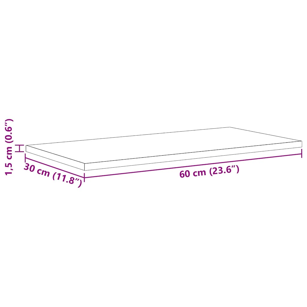 Regalbrett 4 pcs Schwarz 60 x 30 x 1.5 cm Holzwerkstoff